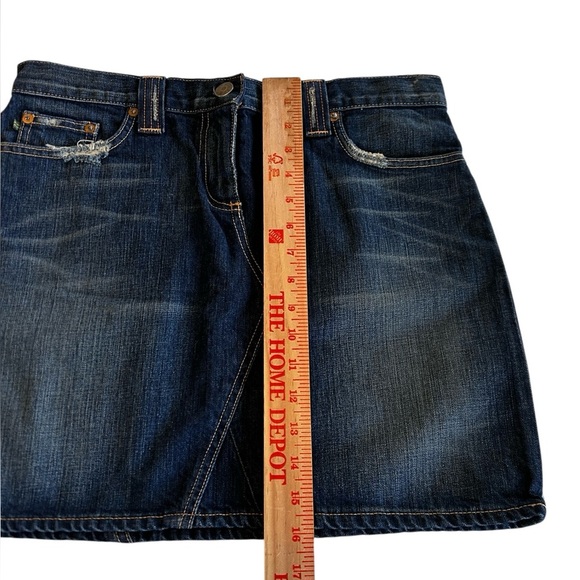 J. Crew Factory Store Mini Skirt Blue Denim Distressed Tagged 30” Actual 32”NWT. - Picture 10 of 10